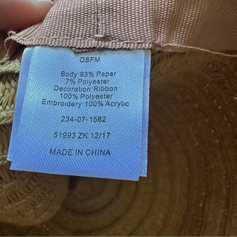 Floppy Straw Beach Hat On Vacay